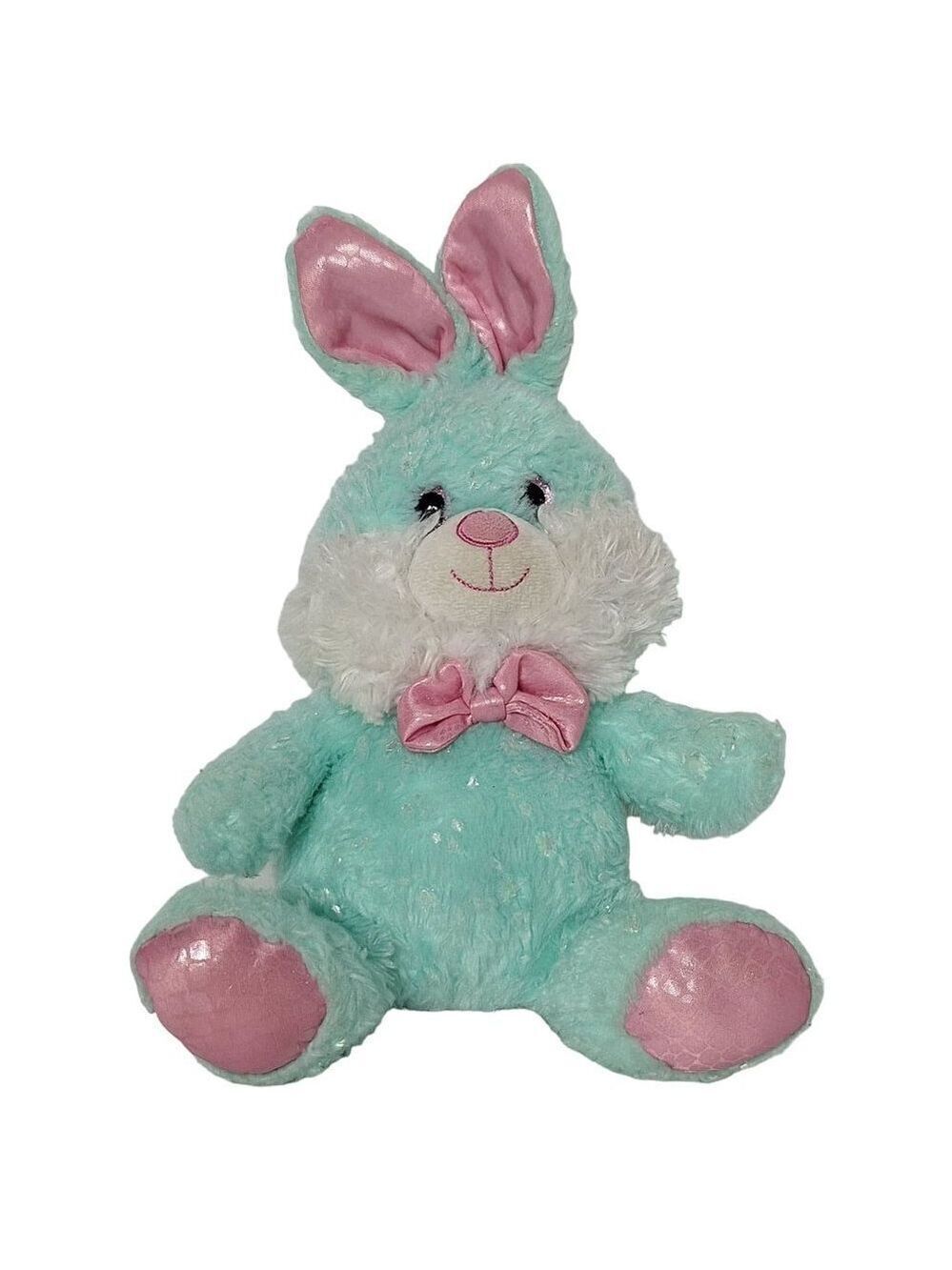 Walgreens Easter Bunny Rabbit Plush 13" Blue Green